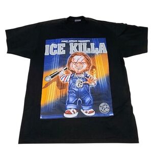 🔥 Chucky CHILD'S PLAY Ice Killa Blinged Out Rapper‎ T Shirt Size XL Tall